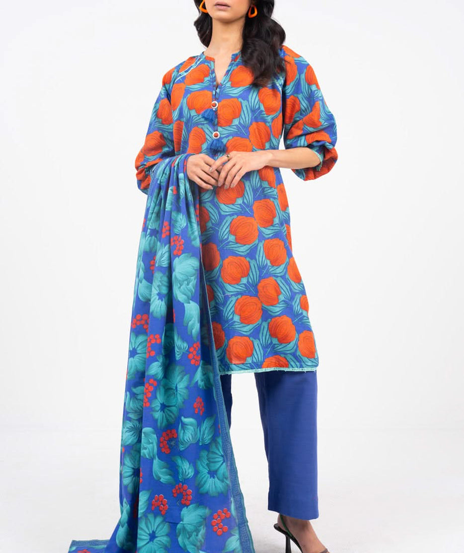 Al-Karam Winter Collection'24 FW#24 (Blue)