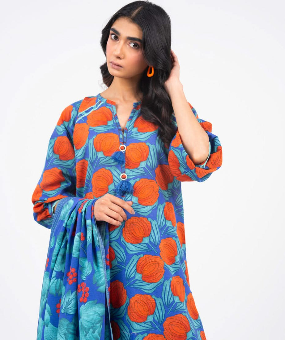 Al-Karam Winter Collection'24 FW#24 (Blue)