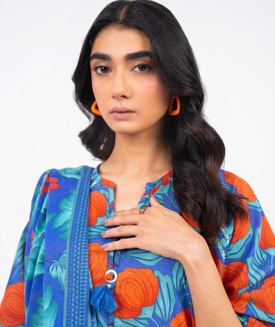 Al-Karam Winter Collection'24 FW#24 (Blue)