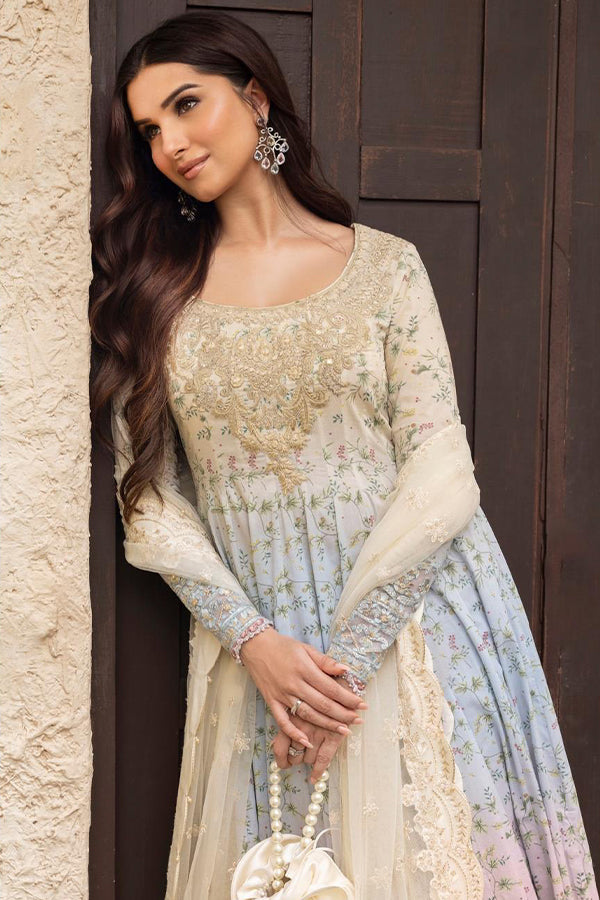 Faiza Saqlain Zinnia Luxury Lawn'25 (FREESIA)