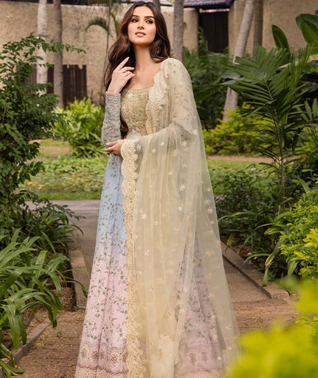 Faiza Saqlain Zinnia Luxury Lawn'25 (FREESIA)