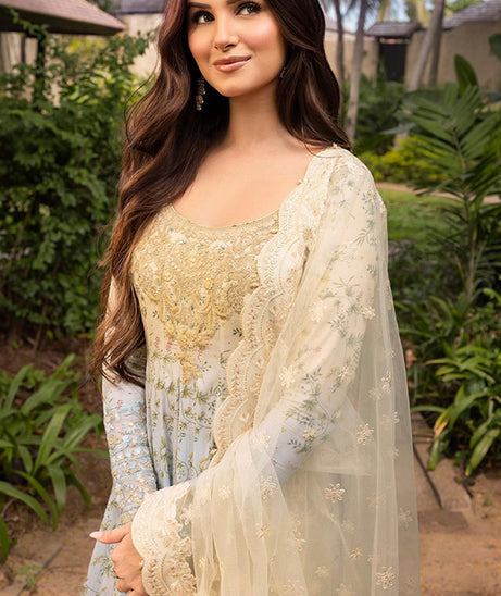 Faiza Saqlain Zinnia Luxury Lawn'25 (FREESIA)