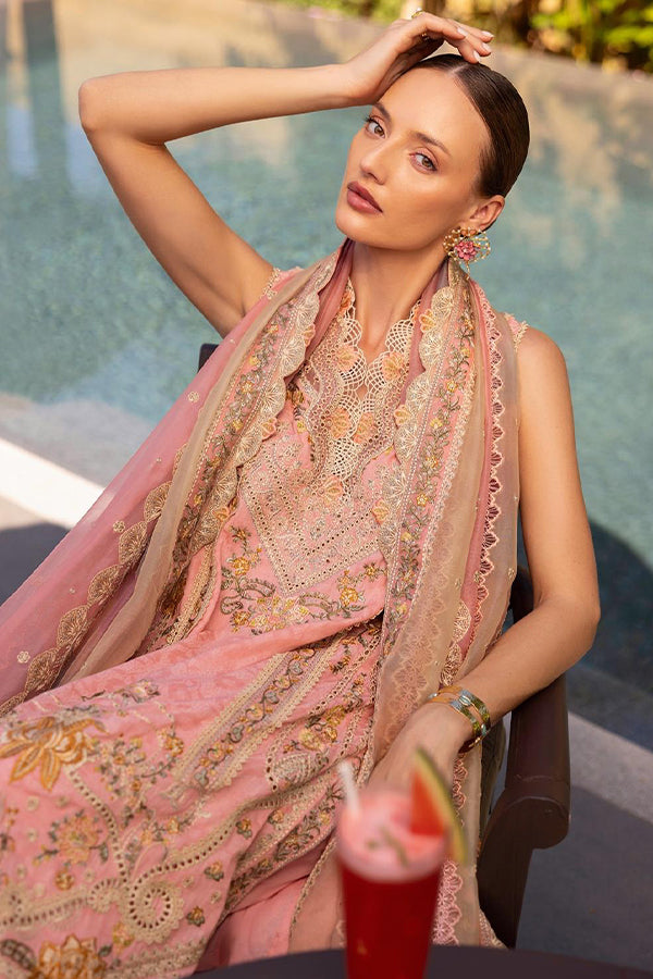 Faiza Saqlain Zinnia Luxury Lawn'25 (PEONY)