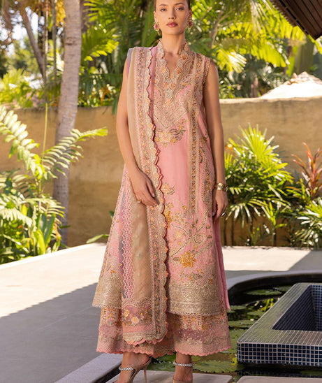 Faiza Saqlain Zinnia Luxury Lawn'25 (PEONY)