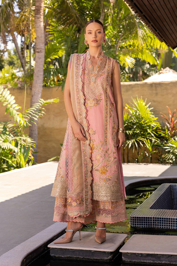 Faiza Saqlain Zinnia Luxury Lawn'25 (PEONY)