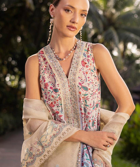 Faiza Saqlain Zinnia Luxury Lawn'25 (DANICA)