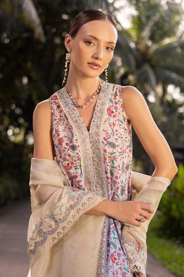 Faiza Saqlain Zinnia Luxury Lawn'25 (DANICA)