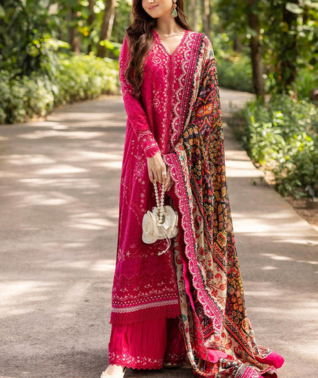 Faiza Saqlain Zinnia Luxury Lawn'25 (VERDA)