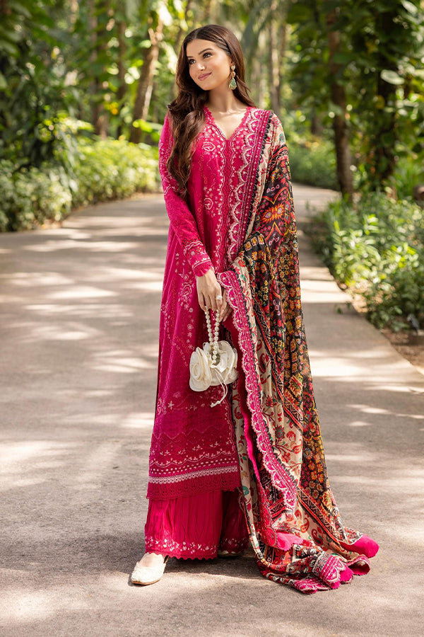 Faiza Saqlain Zinnia Luxury Lawn'25 (VERDA)