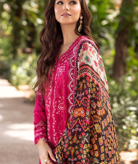 Faiza Saqlain Zinnia Luxury Lawn'25 (VERDA)