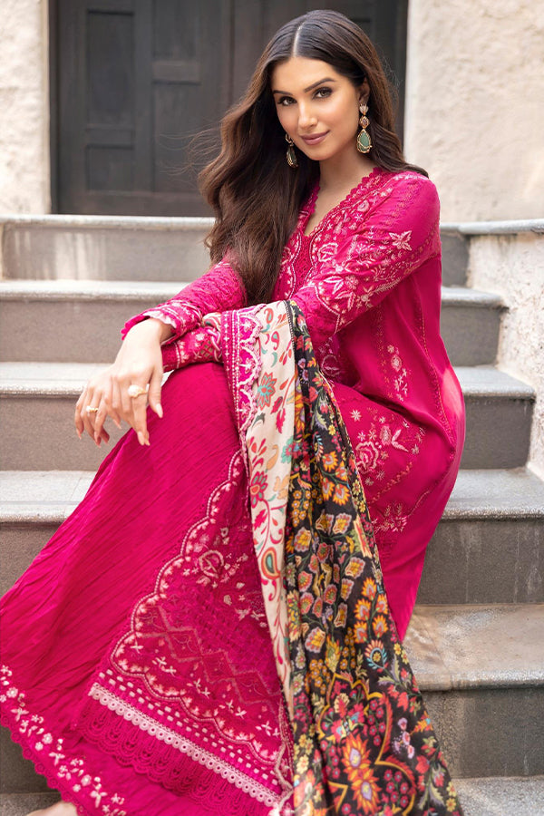 Faiza Saqlain Zinnia Luxury Lawn'25 (VERDA)