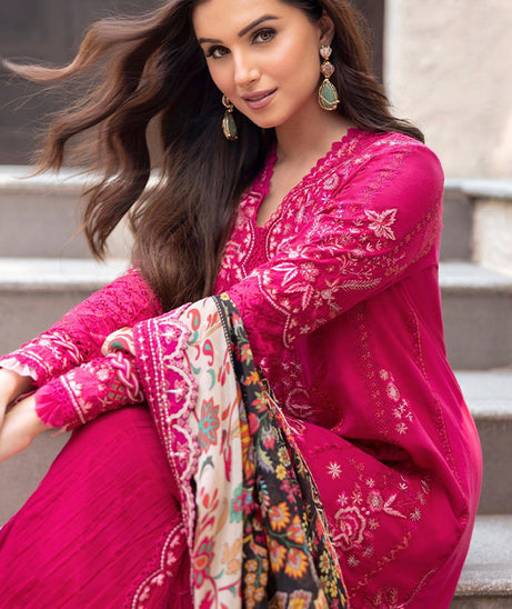 Faiza Saqlain Zinnia Luxury Lawn'25 (VERDA)