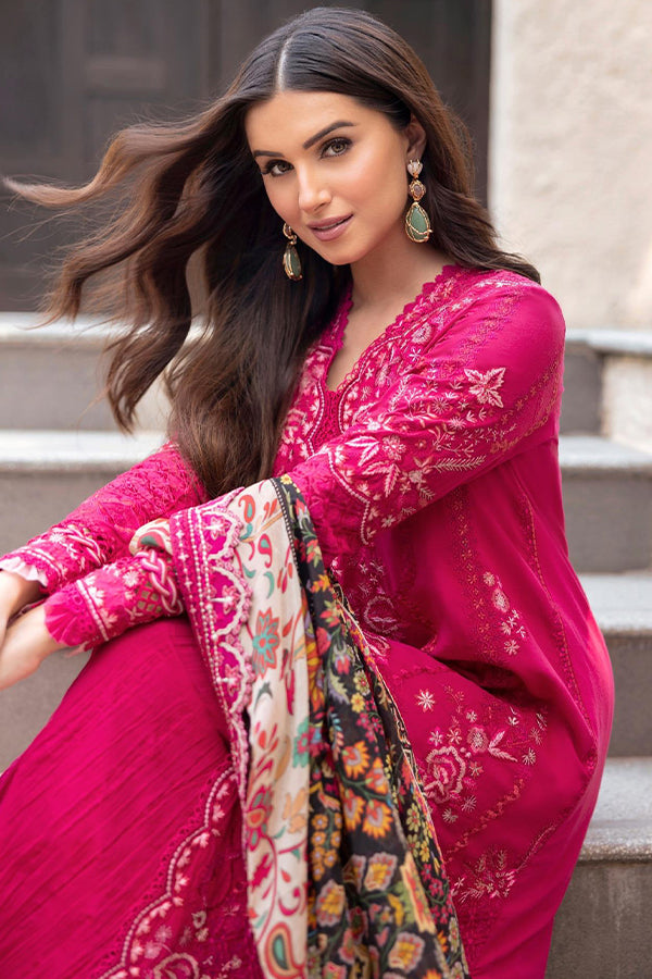 Faiza Saqlain Zinnia Luxury Lawn'25 (VERDA)