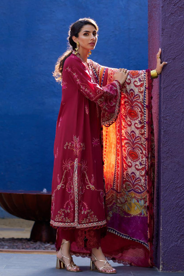 Farah Talib Aziz | Zaza Prints 24 | SANGRIA TRELLIS SHIRT AND DUPATTA