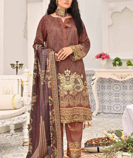 Feroza Digital Print Linen`22 D#01 (D-Mustard)