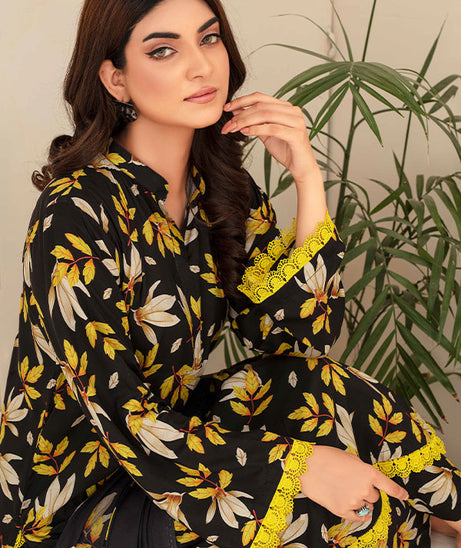 Feroza Fabiha Print Linen'24 D#1