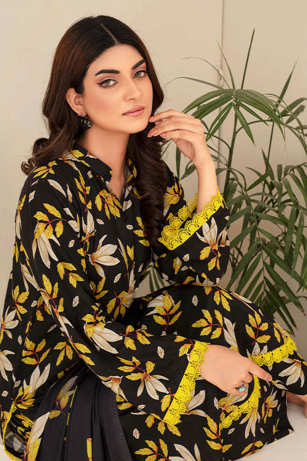 Feroza Fabiha Print Linen'24 D#1