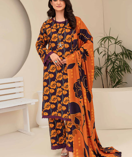 Feroza Fabiha Print Linen'24 D#10