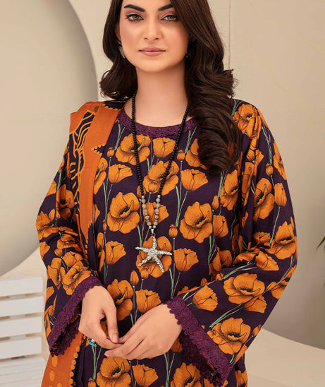 Feroza Fabiha Print Linen'24 D#10