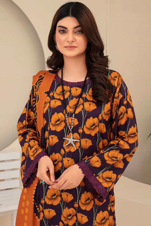 Feroza Fabiha Print Linen'24 D#10