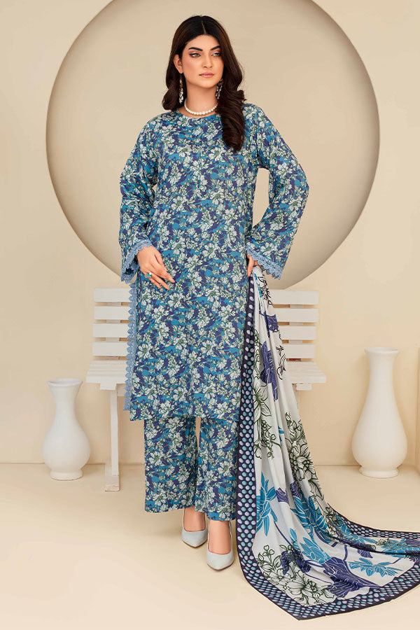 Feroza Fabiha Print Linen'24 D#11