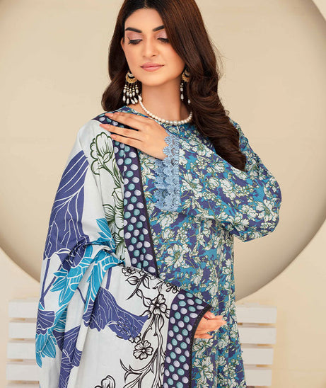 Feroza Fabiha Print Linen'24 D#11