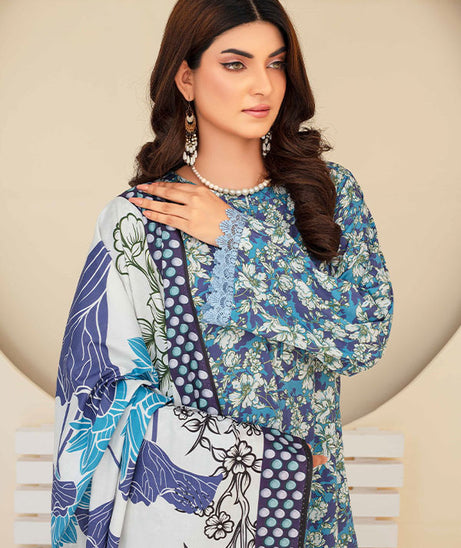 Feroza Fabiha Print Linen'24 D#11