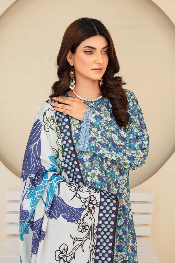Feroza Fabiha Print Linen'24 D#11
