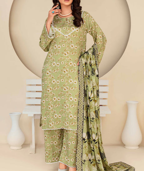 Feroza Fabiha Print Linen'24 D#12