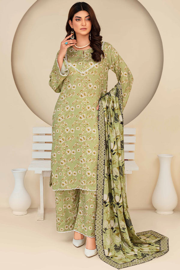 Feroza Fabiha Print Linen'24 D#12