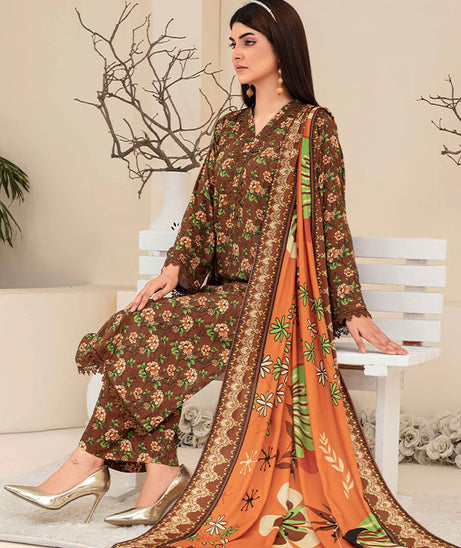 Feroza Fabiha Print Linen'24 D#4