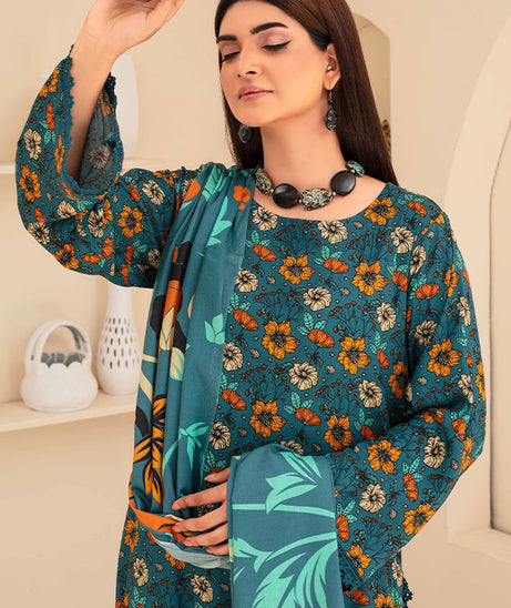 Feroza Fabiha Print Linen'24 D#7