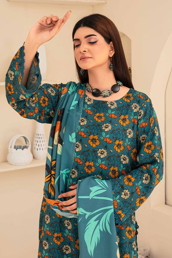 Feroza Fabiha Print Linen'24 D#7