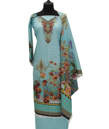 Hareem Premium Linen'19 D#1018 Ferozi