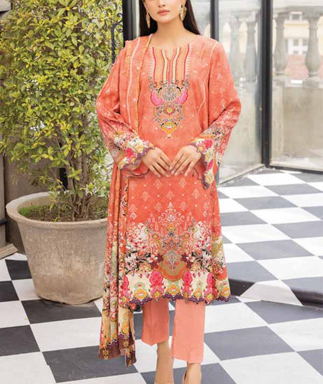 Firdous Digital Jacquard'21 D#2281 Peach