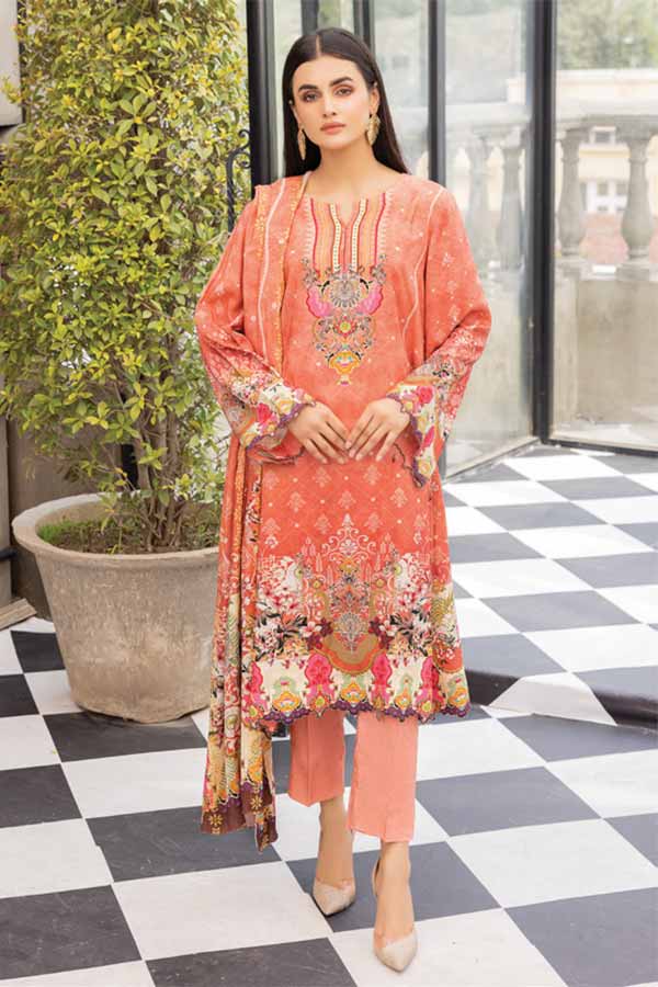 Firdous Digital Jacquard'21 D#2281 Peach