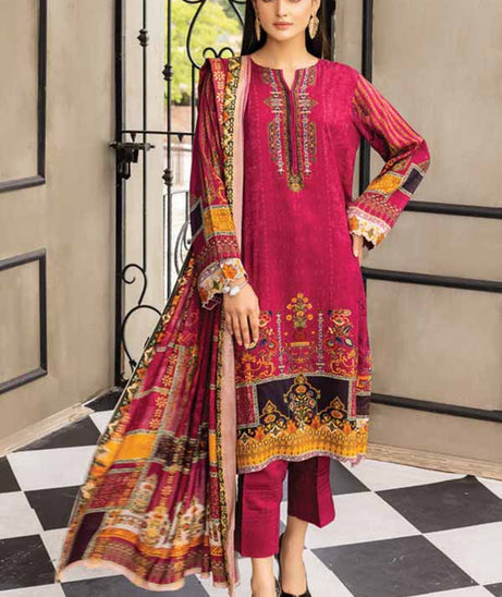 Firdous Digital Jacquard'21 D#2283 Magenda