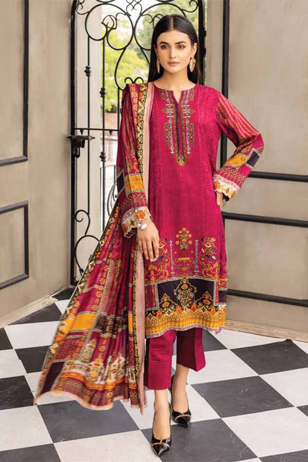 Firdous Digital Jacquard'21 D#2283 Magenda