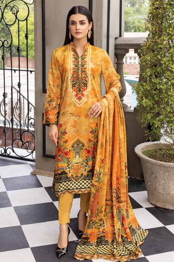 Firdous Digital Jacquard'21 D#2285 Mustard