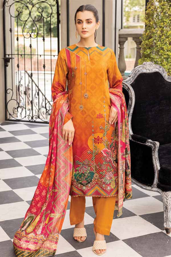 Firdous Digital Jacquard'21 D#2389 Mustard