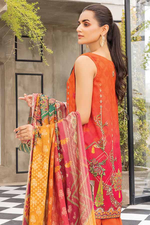 Firdous Digital Jacquard'21 D#2390 Orange