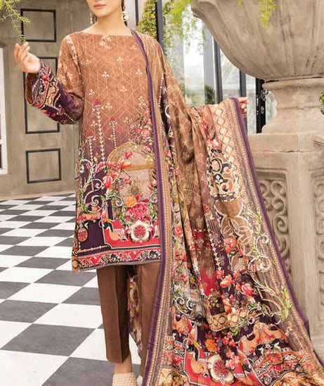 Firdous Digital Jacquard'21 D#2392 Brown