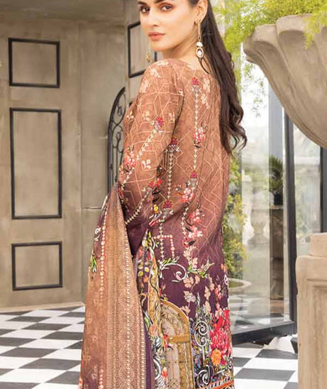Firdous Digital Jacquard'21 D#2392 Brown