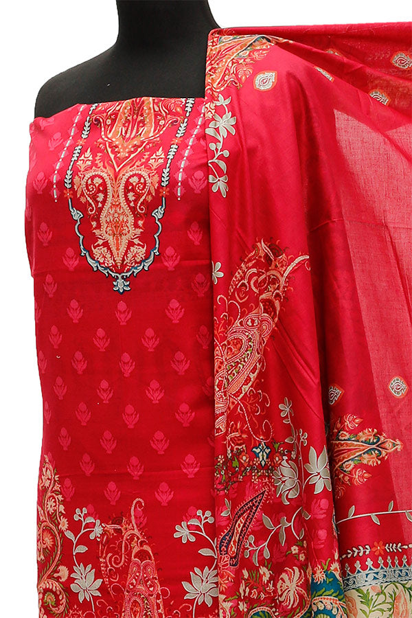 Firdous Digital Lawn'21 D#714 Pink
