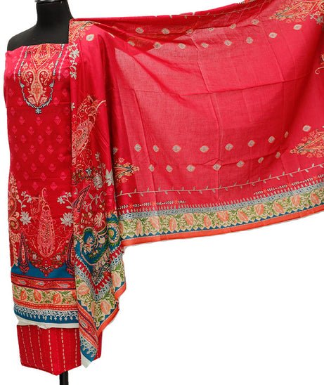 Firdous Digital Lawn'21 D#714 Pink