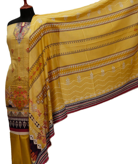Firdous Digital Lawn'21 D#715 Golden