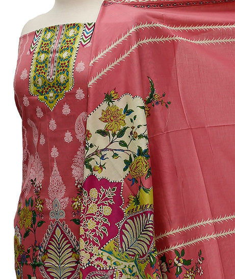 Firdous Digital Lawn'21 D#717 Pink