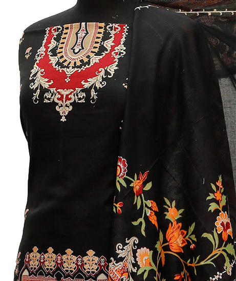 Firdous Digital Lawn'21 D#721 Black