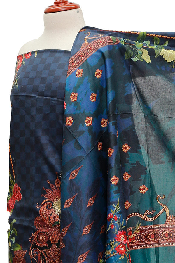 Firdous Digital Lawn'21 D#838 N Blue