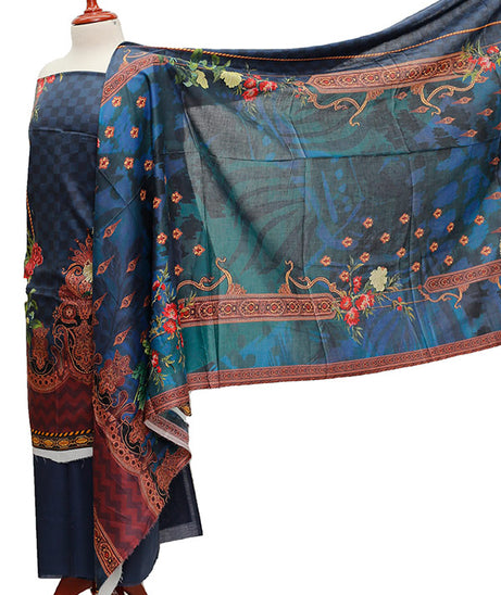 Firdous Digital Lawn'21 D#838 N Blue